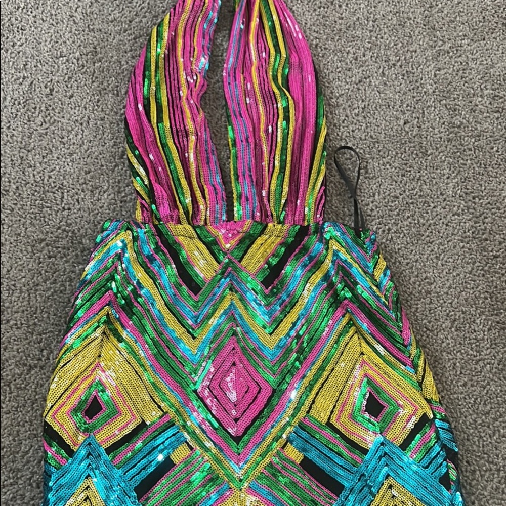 Size Small. Sequin part party dress